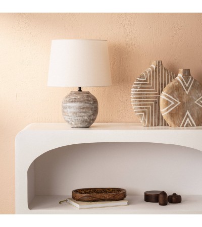 Lampe à Poser en bois Chandan ILUZZIA - 101199 - vue 3