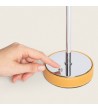 Lampe à Poser LED 3W Portable Cuir et Métal avec Batterie USB Rechargeable Limer - 114074 - vue 4