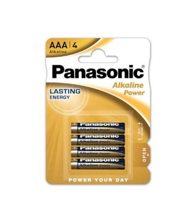 Blister 4 Piles Alcalines 1.5V AAA LR03 PANASONIC