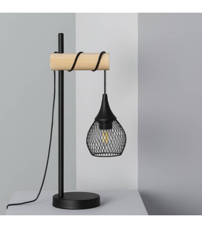 Lampe à Poser Métal et Bois Monah - 63552 - vue 4