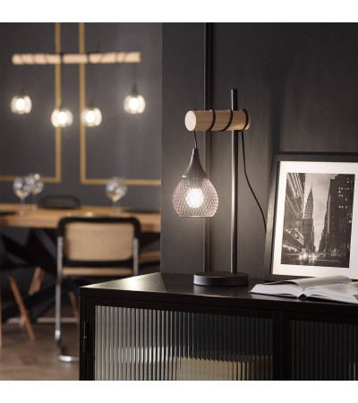 Lampe à Poser Métal et Bois Monah - 63552 - vue 5