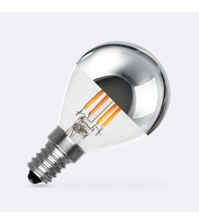 Ampoule Filament LED E14 4W 400 lm G45 Chrome Reflect