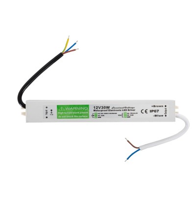 Bloc d'Alimentation Etanche 12V DC 30W 2.5A IP67