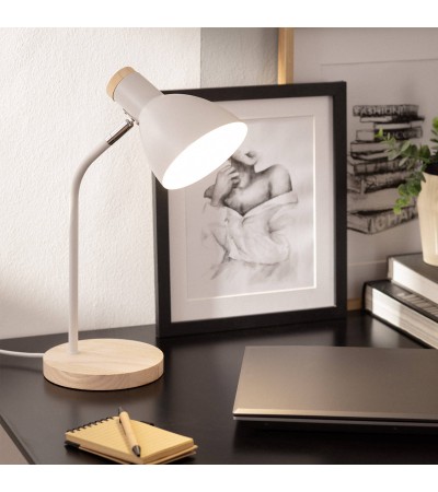 Lampe de Bureau Flex Aluminium et Bois Luxo - 63547 - vue 6