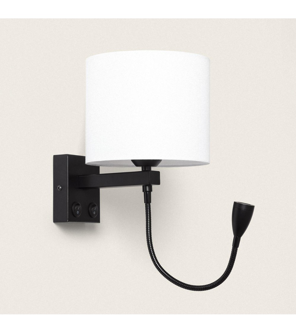 Lampe Murale avec Lumière de Lecture 2.5W Métal Black-Kianga - 115835 - vue 2