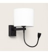 Lampe Murale avec Lumière de Lecture 2.5W Métal Black-Kianga - 115835 - vue 2