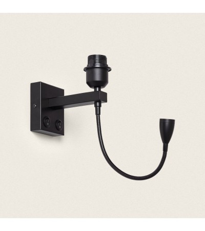 Lampe Murale avec Lumière de Lecture 2.5W Métal Black-Kianga - 115835 - vue 3