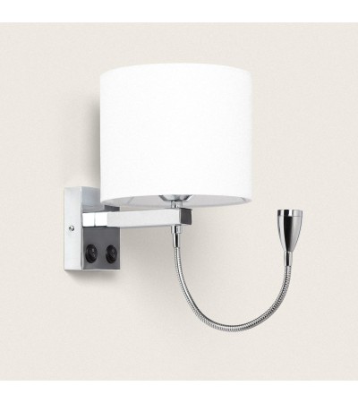 Lampe Murale avec Lumière de Lecture 2.5W Métal Silver-Kianga - 115862 - vue 2
