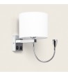 Lampe Murale avec Lumière de Lecture 2.5W Métal Silver-Kianga - 115862 - vue 4