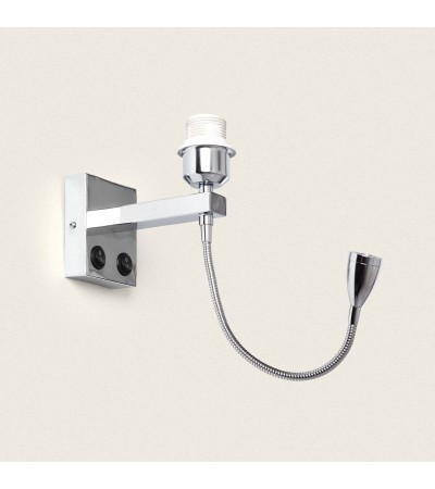 Lampe Murale avec Lumière de Lecture 2.5W Métal Silver-Kianga - 115862 - vue 5