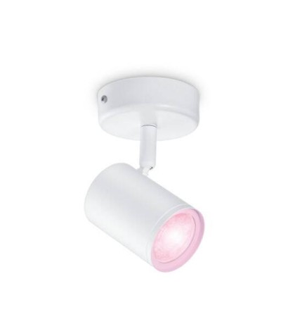 Lampe Murale LED Dimmable RGB Smart WiFi+Bluetooth 4.9W Un Spot WiZ Imageo - 86567 - vue 2