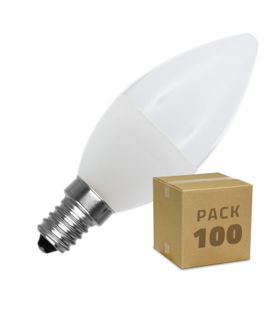 Boîte de 100 Ampoules LED E14 C37 5W Blanc Neutre