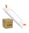 Boîte de 100 Dalles LED 12W Carrée Extra-Plate Blanc Froid Coupe 155x155mm - 94371 - vue 1