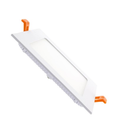 Boîte de 40 Dalles LED 12W Carrée Extra-Plate Blanc Chaud Coupe 155x155mm - 94357 - vue 2