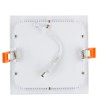 Boîte de 40 Dalles LED 12W Carrée Extra-Plate Blanc Chaud Coupe 155x155mm - 94357 - vue 4