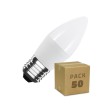 Boîte de 50 Ampoules LED E27 C37 5W Blanc Froid - 71857 - vue 1