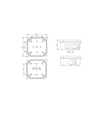 Boîte de Dérivation Étanche en Saillie IP55 113x113x60 mm - 4507 - vue 4
