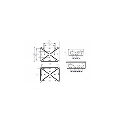 Boîte de Dérivation Étanche en Saillie IP55 230x180x85 mm - 4509 - vue 4
