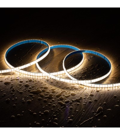Ruban LED Dimmable 220V SMD Auto-redressement 120 LED/m BOBINE 20m 7W/m 700lm/m Largeur 9mm Coupe 10cm IP67