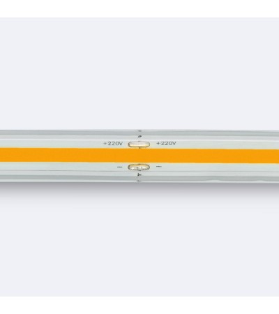 Bobine de ruban LED COB Dimmable 220V AC 320 LED/m Blanc super chaud IP65 Largeur 14mm Coupe tous les 50 cm - 100875 - vue 7