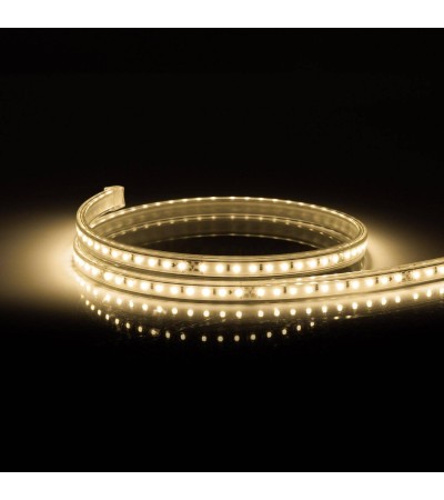 Bobine LED 220V AC 100LED/m 50m Blanc Chaud IP67 50m Largeur 14mm Coupe tous les 25cm - 86986 - vue 3