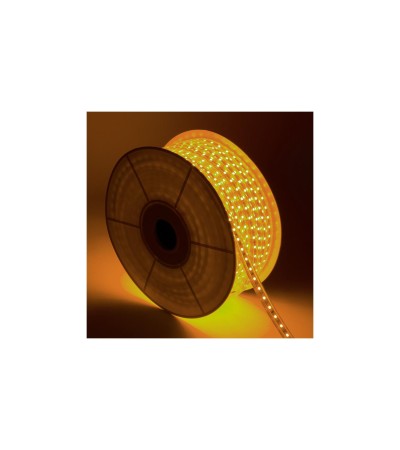 Bobine LED Dimmable 220V AC 60LED/m Orange 50m IP65 Largeur 14mm Coupe tous les 100cm