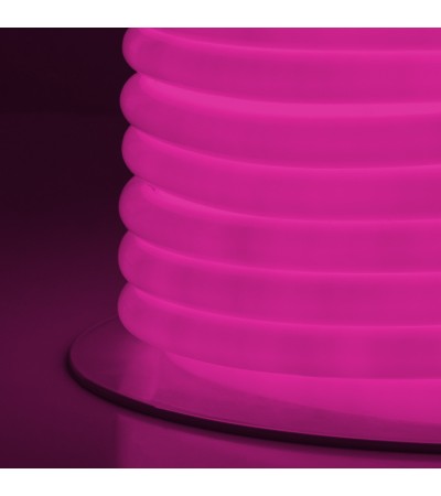 Ruban LED Néon Dimmable 220V BOBINE 50m Rose Circulaire 360 9W/m Coupe 100cm IP67 - 4418 - vue 7