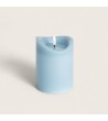 Bougie LED Cire Naturelle Bleue à Piles 12.5 cm - 112014 - vue 1