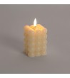 Bougie LED Cire Naturelle Carrée à Piles 8.8 cm - 109682 - vue 2
