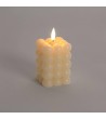 Bougie LED Cire Naturelle Carrée à Piles 8.8 cm - 109682 - vue 4
