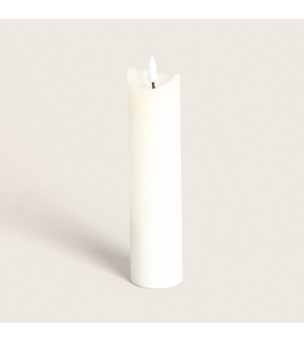 Bougie LED en Cire Naturelle à Pile 20 cm - 109643 - vue 1