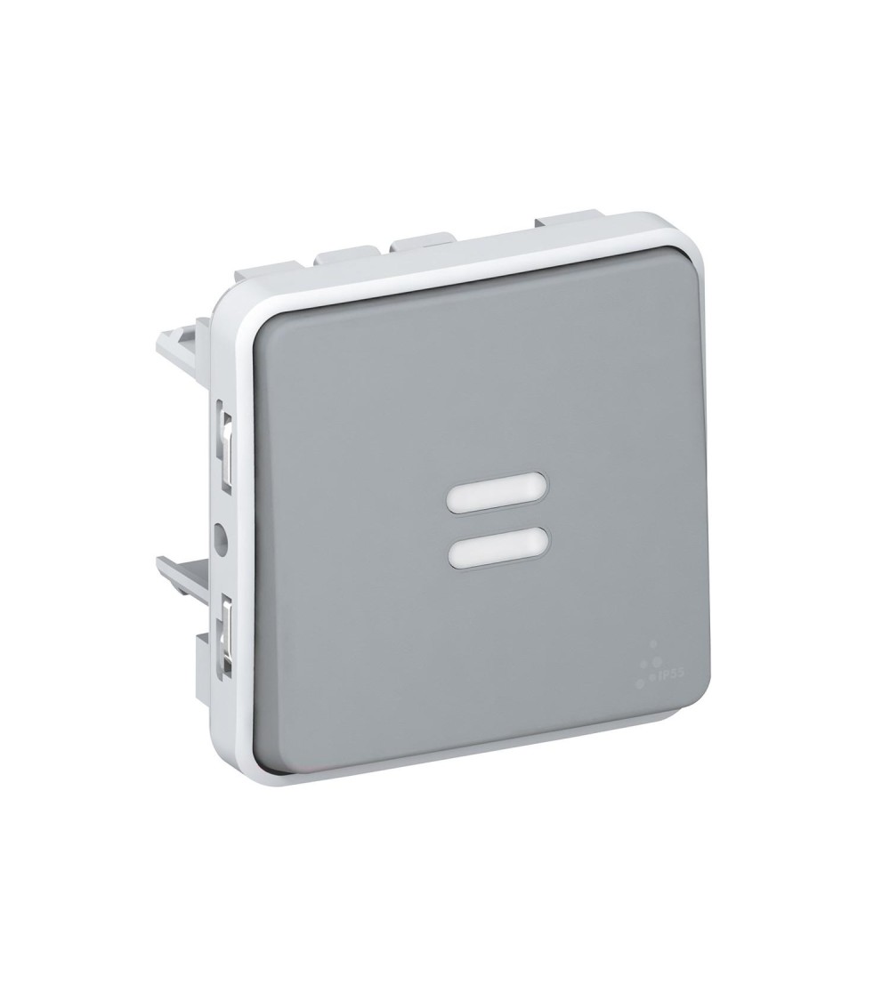 Bouton-Poussoir NO Lumineux Composable Plexo LEGRAND 069542 - 80423 - vue 1