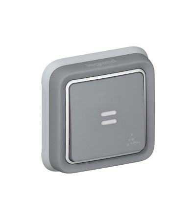 Bouton-Poussoir NO+NF Lumineux Monobloc Encastré Plexo LEGRAND 069821 - 80393 - vue 1