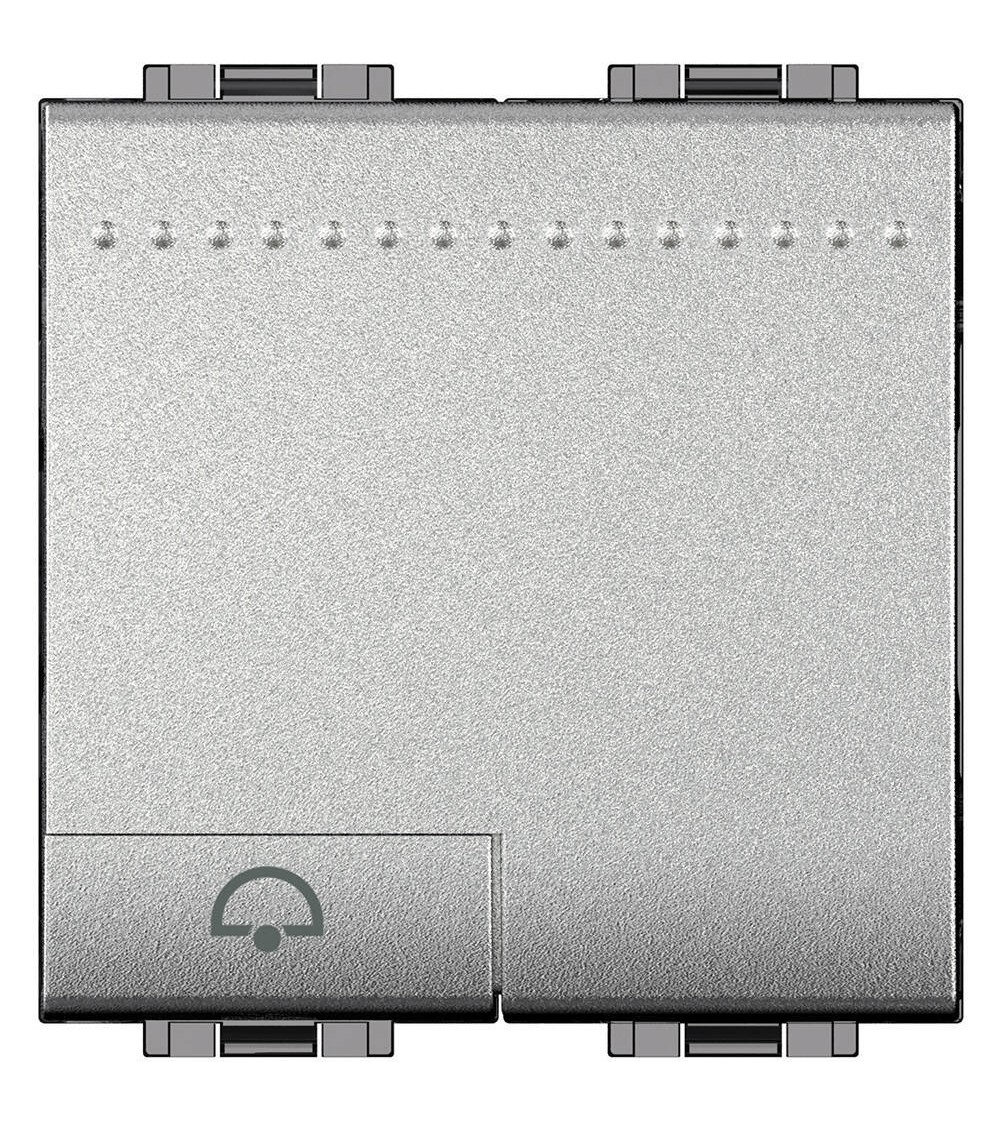Bouton-Poussoir Symbole Sonnette 2 Modules 10A 250V AC Borne Auto BTicino Living Light NT4042M2N - 82981
