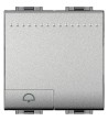 Bouton-Poussoir Symbole Sonnette 2 Modules 10A 250V AC Borne Auto BTicino Living Light NT4042M2N - 82981
