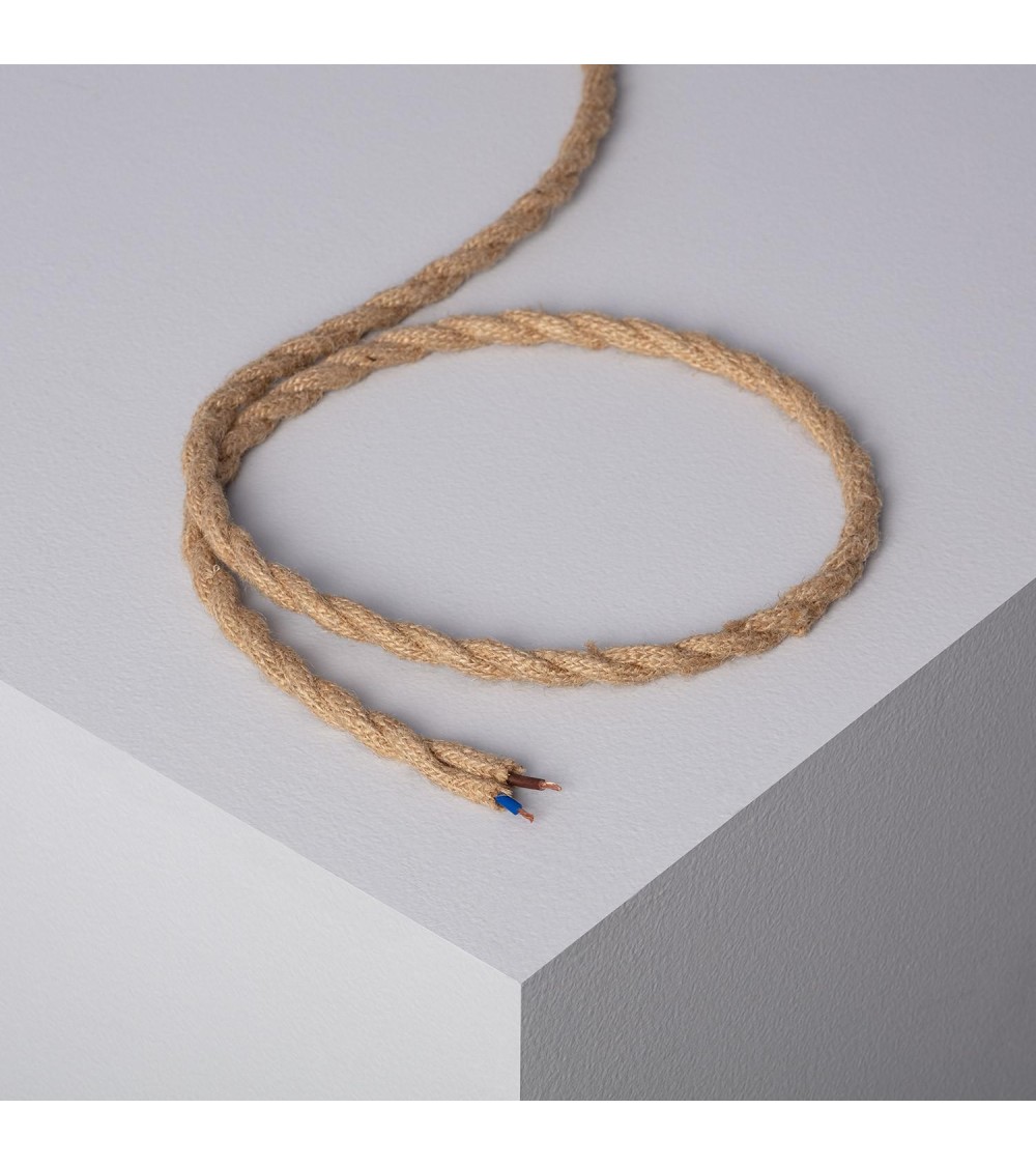 Câble Électrique Textile Tressé Natural - 71891 - vue 1
