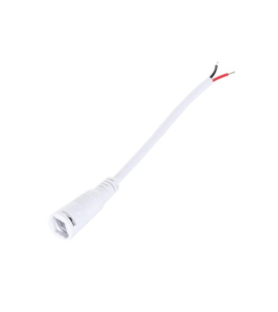Câble Connexion Jack Femelle Ruban LED 12V DC Blanc