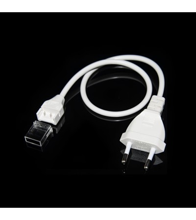 Câble Connexion pour Ruban LED Auto-Redressement 220V AC COB Silicone Flex Largeur 10mm Monochrome - 120781