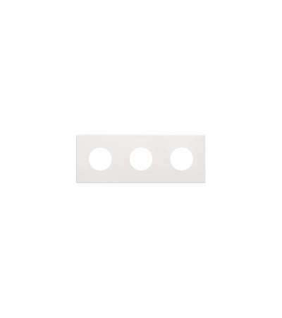 Cadre 3 Emplacements Esthétique Minimal pour Prise Schuko CLEAN SIMON 270 27110630 - 91773 - vue 1