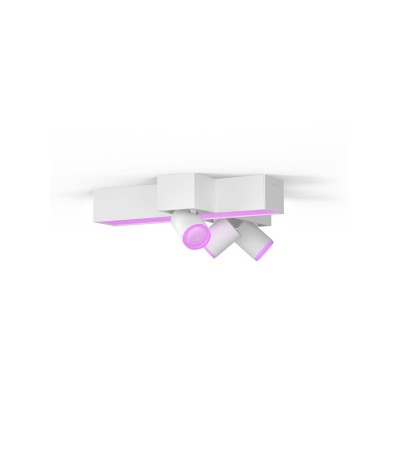 Plafonnier avec Spots Croisés White Color Centris GU10 3x5.7W Hue - 84725 - vue 3