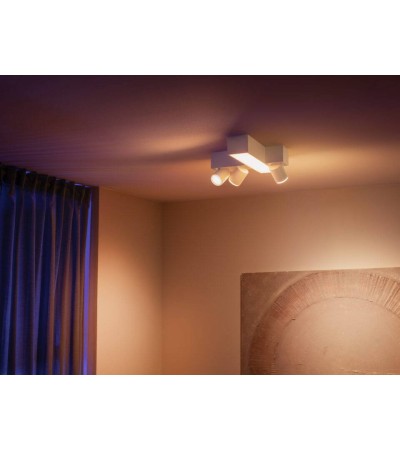 Plafonnier avec Spots Croisés White Color Centris GU10 3x5.7W Hue - 84725 - vue 5