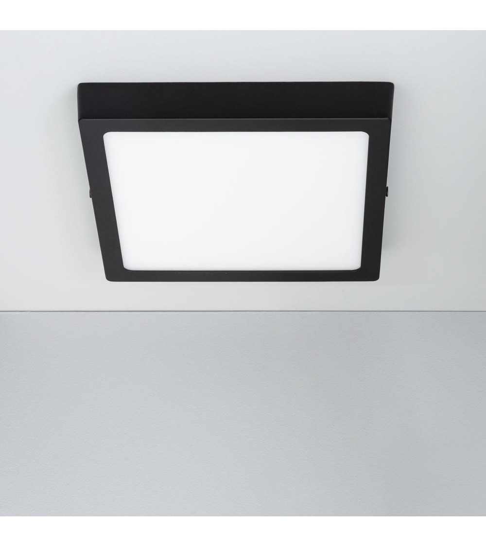 Plafonnier LED 18W Carré Aluminium 210x210 mm Slim CCT Sélectionnable Galán SwitchDimm - 95547 - vue 4