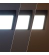 Plafonnier LED 18W Carré Aluminium 210x210 mm Slim CCT Sélectionnable Galán SwitchDimm - 95547 - vue 6