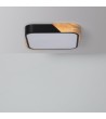 Plafonnier LED 18W Carré Bois 325x325 mm CCT Sélectionnable Semi-Dari - 75922 - vue 3