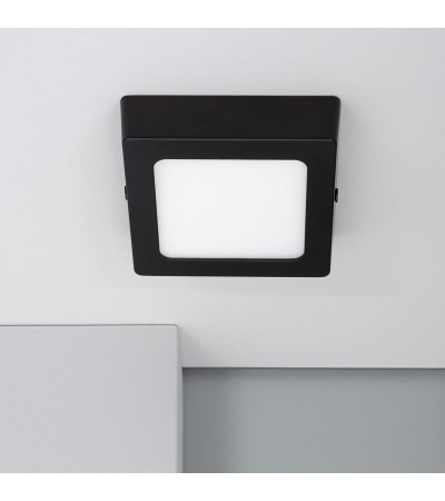 Plafonnier LED 6W Carré Aluminium 105x105 mm Slim CCT Sélectionnable Galán SwitchDimm - 95522 - vue 4