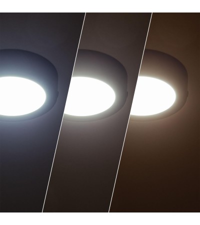 Plafonnier LED 6W Rond Aluminium Slim à˜110 mm CCT Sélectionnable Galà¡n SwitchDimm - 95506 - vue 6
