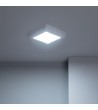 Plafonnier LED Carré Métal Design White 12W 178x178mm - 1132 - vue 9