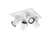 Plafonnier LED RGBW White Color Argenta 4 Spots 4x6W Hue - 67781 - vue 3