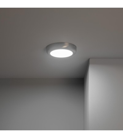 Plafonnier LED Rond 12W Métal Design Silver Ø175 mm - 1139 - vue 8