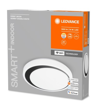 Plafonnier LED Rond à˜480 mm 34W CCT Smart+ WiFi ORBIS Moon LEDVANCE 4058075486386 - 93853 - vue 4